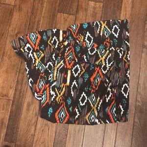 Aztec print maxi skirt